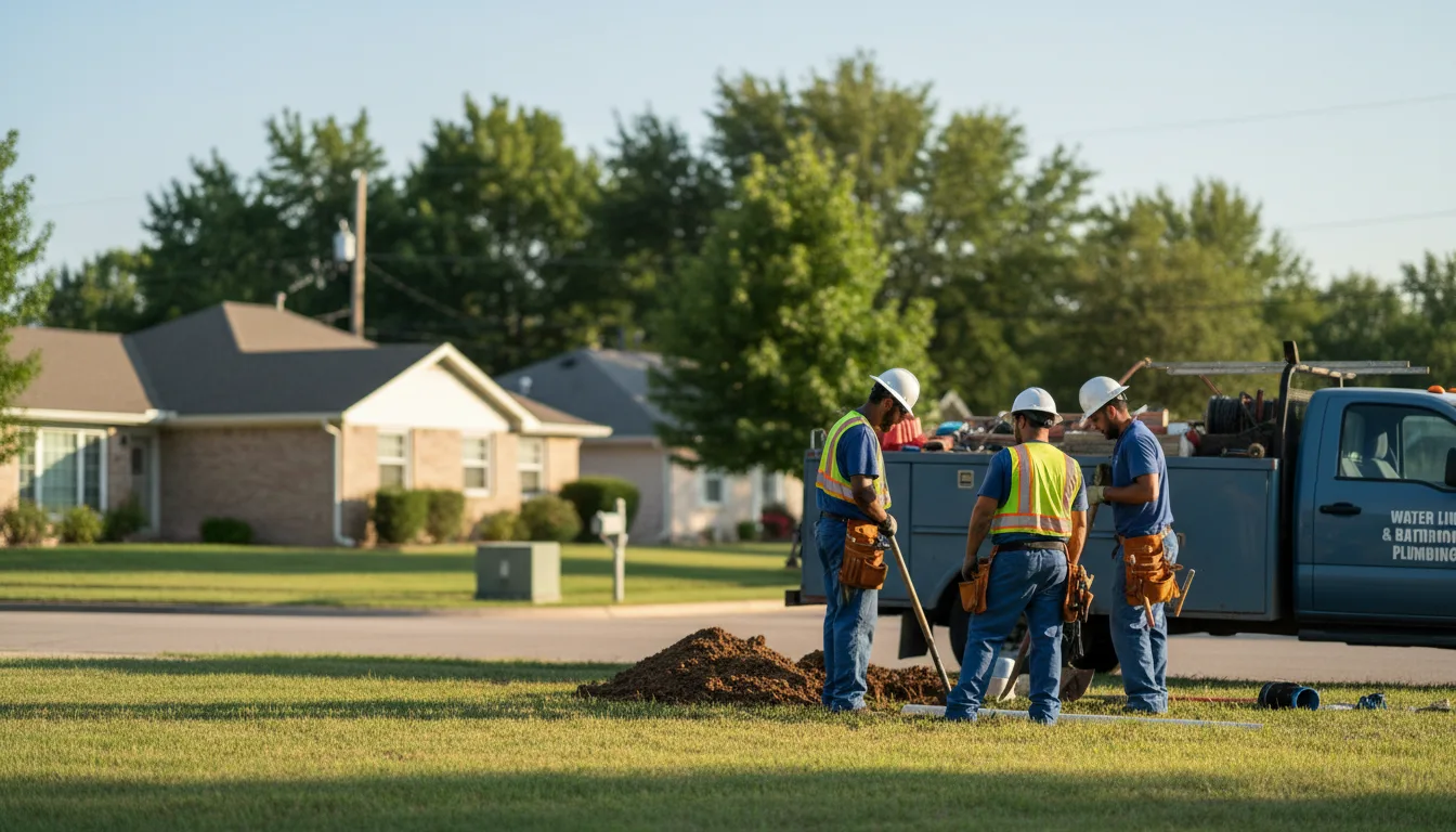 Residential water line and bathroom plumbing service in Valentine, TX